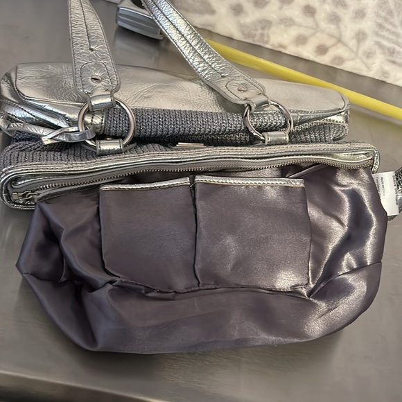 The Sak metallic knit shoulder bag purse - Picture 6 of 12